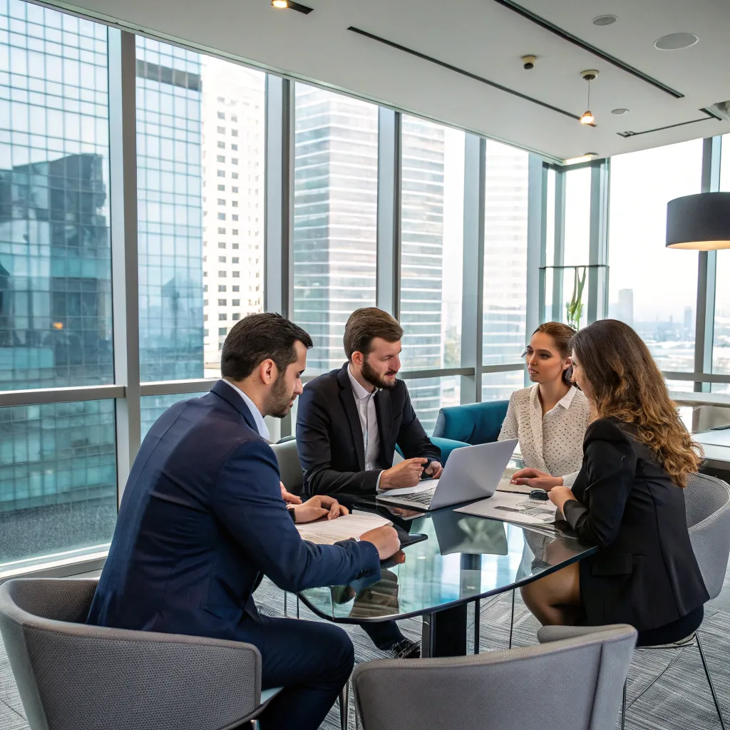 Business meeting in modern office
